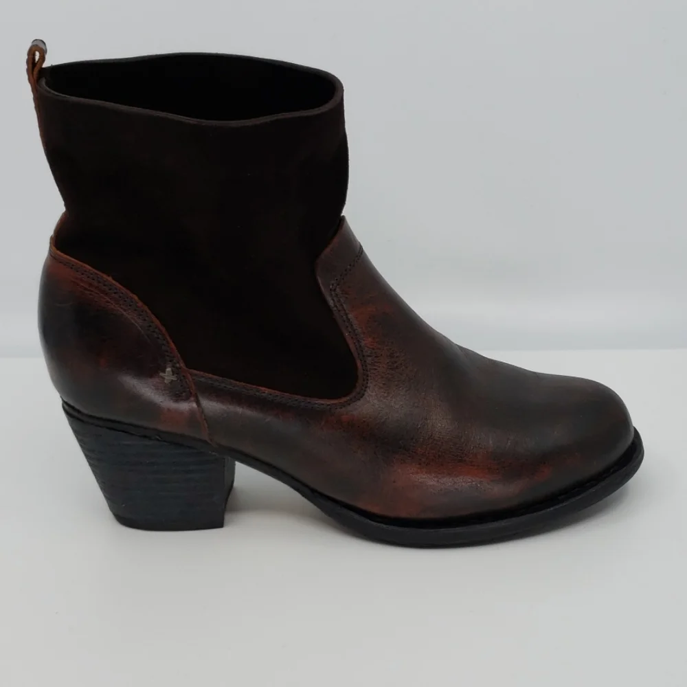 rag & bone Brown Leather and Suede Ankle Boots - Picture 6 of 8